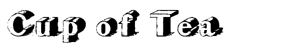 Cup of Tea font preview
